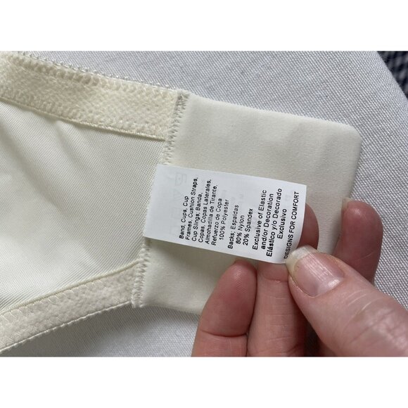 Aviana 2353 Floral Soft Cup Bra 36I Cream Ivory Wireless Support - Picture 6 of 6